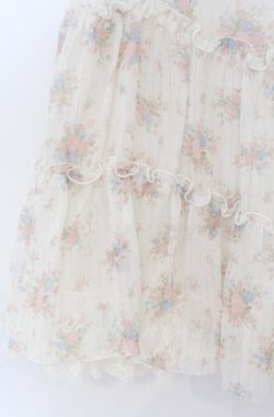 画像2: L'EST ROSE / ラメストライプ薔薇柄スカート  オフ O-25-11-30-091-LO-SK-IG-OS