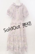 PINK HOUSE / クローバーブーケパッチワークワンピース【お直しあり】  ラベンダー O-25-11-30-007-LO-OP-IG-OS