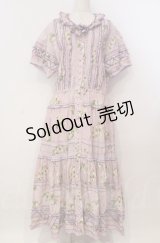PINK HOUSE / クローバーブーケパッチワークワンピース【お直しあり】  ラベンダー O-25-11-30-007-LO-OP-IG-OS