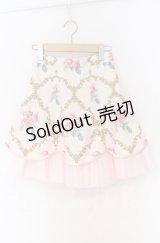 JESUS DIAMANTE / プリンセスガーデンスカート  新オーナメントローズ柄ピンク O-25-11-30-092-JE-SK-OW-OS