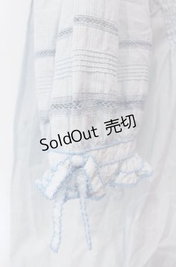 画像4: KANEKO ISAO / ギンガム透かしワンピース  サックス O-25-11-30-001-EL-OP-IG-OS