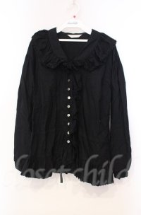 PINK HOUSE / ローンフリルタックブラウス  クロ O-25-11-30-009-LO-BL-IG-OS