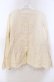 画像1: KANEKO ISAO / ノーカラータックブラウス【お直しあり】  アイボリー O-25-11-30-011-EL-BL-IG-OS (1)