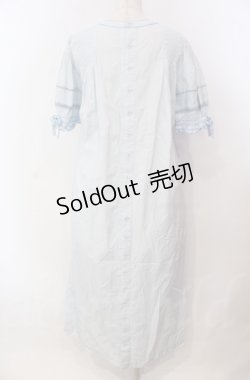 画像5: KANEKO ISAO / ギンガム透かしワンピース  サックス O-25-11-30-001-EL-OP-IG-OS