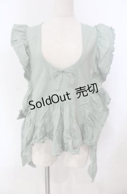 画像1: WONDERFUL WORLD / サイドリボンタックベスト  グリーン O-25-11-30-013-LO-TO-IG-OS