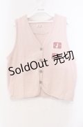 MOMY'S WORLD / パッチスウェットベスト  ピンク O-25-11-30-014-LO-TO-IG-OS