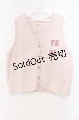 MOMY'S WORLD / パッチスウェットベスト  ピンク O-25-11-30-014-LO-TO-IG-OS