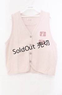 MOMY'S WORLD / パッチスウェットベスト  ピンク O-25-11-30-014-LO-TO-IG-OS