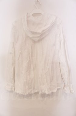 画像3: PINK HOUSE / ピコフロルフードブラウス  シロ O-25-11-30-015-LO-BL-IG-OS