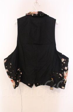 画像3: PINK HOUSE / バスケットブーケキルトベスト【お直しあり】  クロ O-25-11-30-017-LO-TO-IG-OS