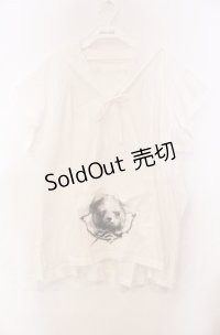 WONDERFUL WORLD / プリントポケットセーラープルブラウス【お直しあり】  アイボリー O-25-11-30-019-LO-BL-IG-OS