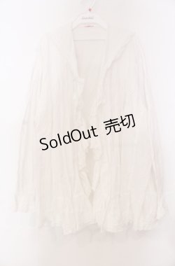 画像1: WONDERFUL WORLD / セーラーブラウスカーディガン【お直しあり】  シロ O-25-11-30-021-LO-TO-IG-OS