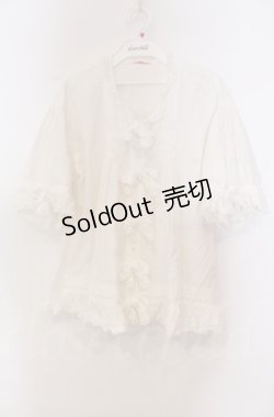 画像1: WONDERFUL WORLD / ダブルスリーブブラウス  シロ O-25-11-30-022-LO-BL-IG-OS
