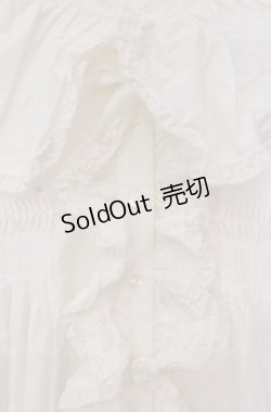 画像2: KANEKO ISAO / フリルタックブラウス【お直しあり】  シロ O-25-11-30-023-EL-BL-IG-OS