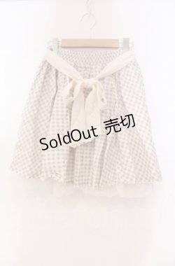 画像1: axes femme / ギンガムチェック柄スカート M キナリ O-25-11-30-024-AX-SK-OW-OS