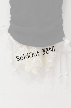 画像2: axes femme / 裾レース＆リボン使いレギンス M クロ O-25-11-30-025-AX-PA-OW-OS