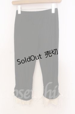 画像3: axes femme / 裾レース＆リボン使いレギンス M クロ O-25-11-30-025-AX-PA-OW-OS