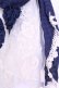 画像2: axes femme / 格子×チュール刺繍ストール  ネイビー×オフ O-25-12-01-036-AX-ZA-IG-OS (2)