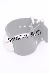 ニュリカデリック / スタッズブレスレット  ブラック×シルバー O-25-12-01-040-PU-AC-IG-OS