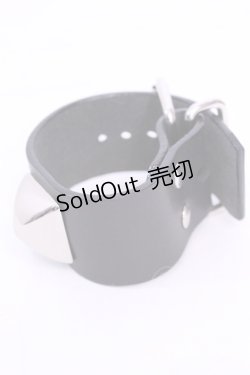 画像1: ニュリカデリック / スタッズブレスレット  ブラック×シルバー O-25-12-01-040-PU-AC-IG-OS