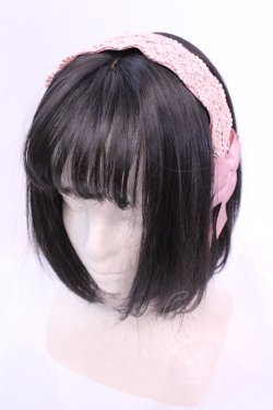 画像1: m petit by misako / TT*AMレースカチューシャ  ピンク O-25-12-01-043-LO-AC-IG-OS