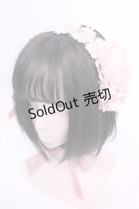 Innocent World / ラナンキュラスの乙女ヘッドドレス  生成り*ピンク O-25-12-01-046-IW-AC-IG-OS