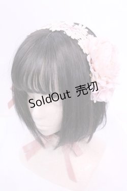 画像1: Innocent World / ラナンキュラスの乙女ヘッドドレス  生成り*ピンク O-25-12-01-046-IW-AC-IG-OS