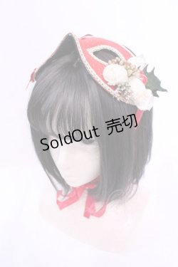 画像1: ATELIER　Ruby / クリスマスデザインマスケラヘッドドレス  アカ O-25-12-01-047-EL-AC-IG-OS