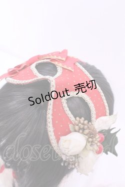 画像2: ATELIER　Ruby / クリスマスデザインマスケラヘッドドレス  アカ O-25-12-01-047-EL-AC-IG-OS