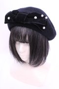 m petit by misako / AMリボンBベレー  クロ O-25-12-01-050-LO-AC-IG-ZT1205A