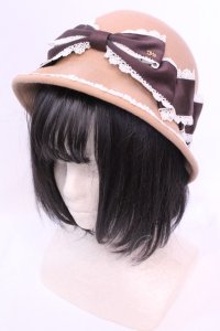 Innocent World / リボンクロッシェハット  ベージュ O-25-12-01-051-IW-AC-IG-OS