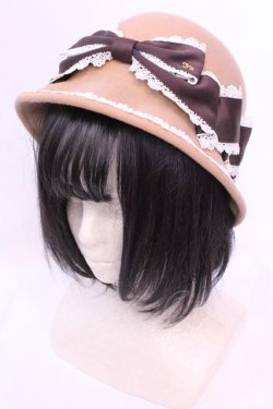 画像1: Innocent World / リボンクロッシェハット  ベージュ O-25-12-01-051-IW-AC-IG-OS