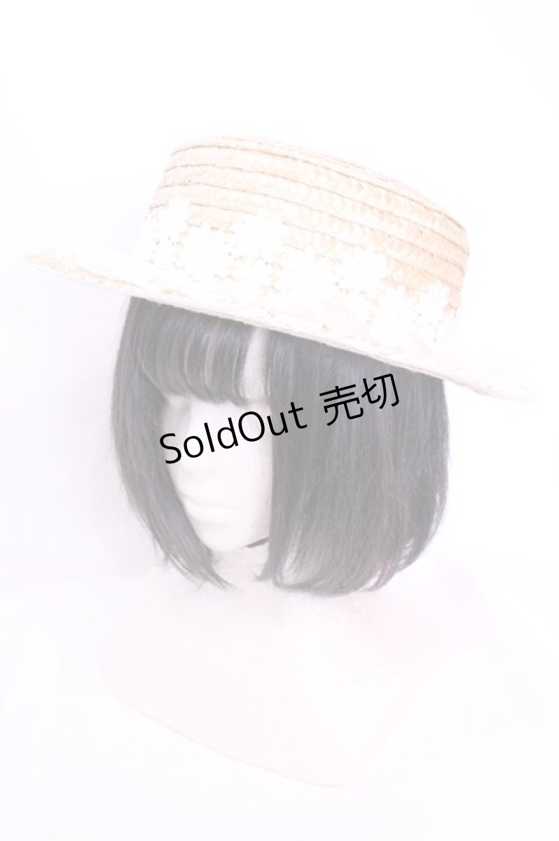画像1: Angelic Pretty / ギンガムRibbonストローHat ハット  ナチュラル×アカ×シロ O-25-12-01-054-AP-AC-IG-ZTK053 (1)