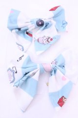 Royal Princess Alice / 関西モデルズ＆城咲ロンドン コラボ Teddy Bears Dinerリボンクリップセット  サックス O-25-12-01-055-LO-AC-IG-OS