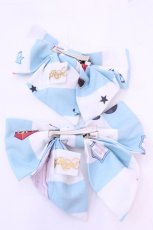 画像2: Royal Princess Alice / 関西モデルズ＆城咲ロンドン コラボ Teddy Bears Dinerリボンクリップセット  サックス O-25-12-01-055-LO-AC-IG-OS (2)