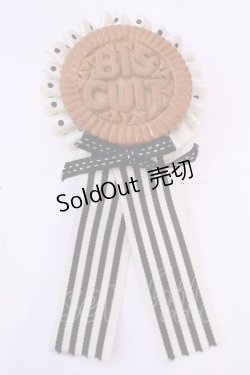 画像1: TiTi / こんがりビスケットのロゼットブローチ  ブラウン×オフ O-25-12-01-060-LO-AC-IG-OS