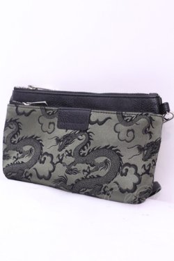 画像1: Qutie Frash / ノベルティジャガードミニバッグ  グリーン O-25-12-01-008-QU-BG-IG-OS