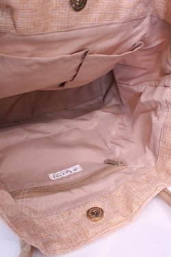 画像3: axes femme / ストロー切り替えトートバッグ  ナチュラル×アイボリー O-25-12-01-013-AX-BG-IG-OS