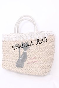 axes femme / レース配色ストローバッグ  ナチュラル O-25-12-01-015-AX-BG-IG-OS
