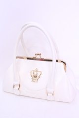 BABY,THE STARS SHINE BRIGHT / 王冠ガマ口BAG  シロ O-25-12-01-016-BA-BG-IG-OS