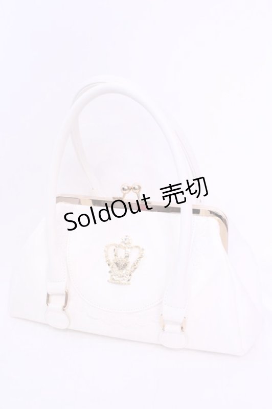 画像1: BABY,THE STARS SHINE BRIGHT / 王冠ガマ口BAG  シロ O-25-12-01-016-BA-BG-IG-OS (1)