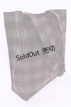 画像2: ROSE ROUSE / タテ型チェック柄トート  ブラウン O-25-12-01-018-LO-BG-IG-ZT334