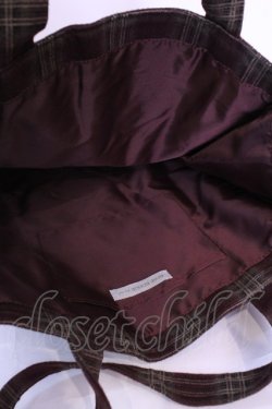 画像3: ROSE ROUSE / タテ型チェック柄トート  ブラウン O-25-12-01-018-LO-BG-IG-OS