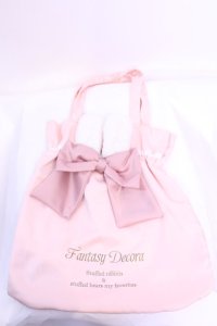 Amavel / ファー耳つきサテントート  ピンク O-25-12-01-019-CA-BG-IG-OS