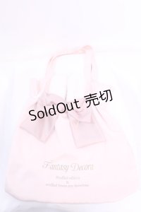 Amavel / ファー耳つきサテントート  ピンク O-25-12-01-019-CA-BG-IG-OS