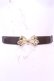 画像2: FA（Fi.n.t） / ヴィンテージリボンバックルゴムベルト  ブラウン×ゴールド O-25-12-01-025-LO-ZA-IG-OS (2)