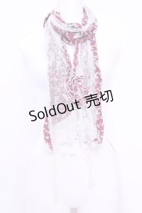 axes femme / 小花×チュールストール  オフ O-25-12-01-027-AX-ZA-IG-OS