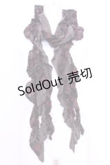 axes femme / チェックフリルストール  ブラウン O-25-12-01-035-AX-ZA-IG-OS