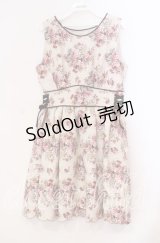 axes femme POETIQUE / ローズブーケ柄ワンピース Ｍ アイボリー O-25-12-02-001-AX-OP-IG-OS