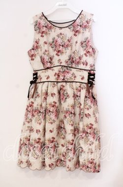 画像1: axes femme POETIQUE / ローズブーケ柄ワンピース Ｍ アイボリー O-25-12-02-001-AX-OP-IG-OS